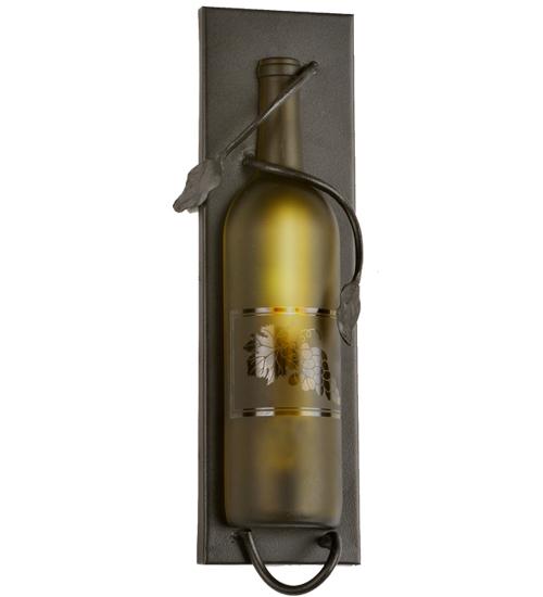 5" Wide Tuscan Vineyard Wine Bottle Wall Sconce