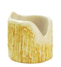 Meyda Green 100531 - 4"W X 4"H Poly Resin Ivory Uneven Top Candle Cover