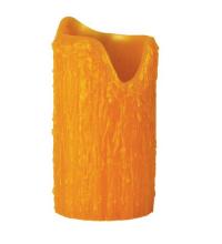 Meyda Green 101107 - 4"W X 8"H Poly Resin Honey Amber Uneven Top Candle Cover