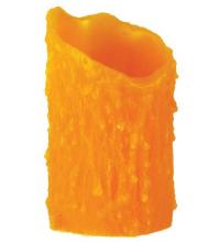 Meyda Green 102574 - 3"W X 5"H Poly Resin Honey Amber Uneven Top Candle Cover