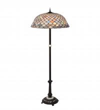 Meyda Green 108588 - 62" High Tiffany Fishscale Floor Lamp