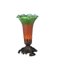 Meyda Green 11235 - 8"H Amber/Green Pond Lily Accent Lamp