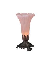 Meyda Green 11241 - 8"H Pink Pond Lily Victorian Accent Lamp
