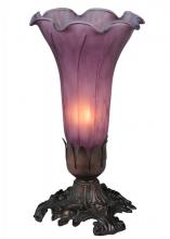 Meyda Green 11336 - 7.5" High Lavender Pond Lily Mini Lamp