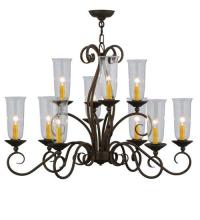 Meyda Green 115867 - 36"L Wallis 10 LT Oblong Chandelier