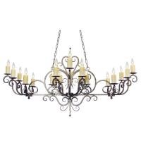 Meyda Green 116416 - 60" Long Kean 20 Light Oblong Chandelier