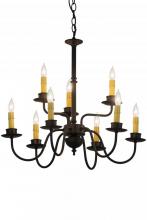 Meyda Green 118938 - 22"W Ean 2 Tier 9 LT Chandelier