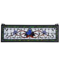Meyda Green 119445 - 33"W X 10"H Fairytale Transom Stained Glass Window