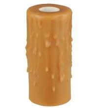 Meyda Green 120716 - 2"W X 4"H Beeswax Honey Amber Flat Top Candle Cover