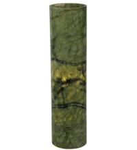 Meyda Green 123469 - 4"W X 15.75"H Cylinder Jadestone Green Flat Top Candle Cover
