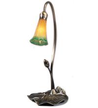 Meyda Green 12386 - 16" High Amber/Green Pond Lily Accent Lamp