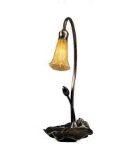Meyda Green 12432 - 16" High Amber Pond Lily Accent Lamp