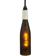 Meyda Green 124429 - 3"W Coastal Collection Anchor Wine Bottle Mini Pendant
