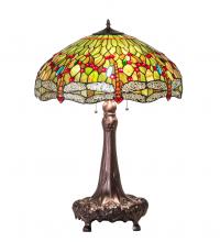 Meyda Green 129745 - 31" High Tiffany Hanginghead Dragonfly Table Lamp