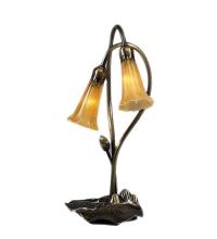 Meyda Green 12980 - 16" High Amber Pond Lily 2 LT Accent Lamp