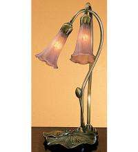 Meyda Green 13209 - 16" High Lavender Pond Lily 2 LT Accent Lamp