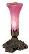 Meyda Green 13502 - 7" High Cranberry Pond lily Victorian Mini Lamp