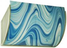 Meyda Green 135523 - 20.25"W Metro Fusion Ocean Waves Glass Wall Sconce
