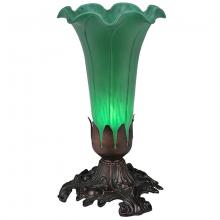 Meyda Green 13818 - 7" High Green Pond Lily Victorian Mini Lamp