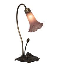 Meyda Green 13820 - 16" High Lavender Tiffany Pond Lily Accent Lamp
