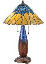 Meyda Green 139610 - 24.5"H Cristal Azul Table Lamp