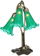 Meyda Green 14150 - 16" High Green Pond Lily 3 Light Accent Lamp