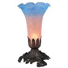 Meyda Green 14321 - 7" High Pink/Blue Pond Lily Accent Lamp