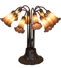 Meyda Green 14369 - 22"H Amber Pond Lily 10 LT Table Lamp