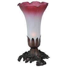 Meyda Green 14468 - 7" High Pink/White Pond Lily Accent Lamp