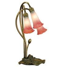 Meyda Green 14813 - 16" High Pink/White Pond Lily 3 LT Accent Lamp