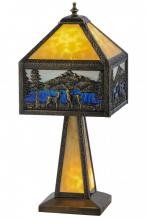 Meyda Green 148132 - 21"H Deer Lodge Lighted Base Table Lamp