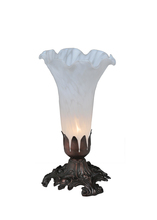 Meyda Green 14946 - 7" High White Pond Lily Accent Lamp