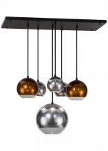 Meyda Green 151942 - 36"L Bola Metalica 6 LT Pendant