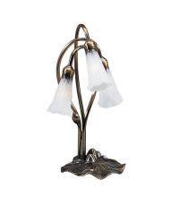 Meyda Green 15282 - 16" High White Pond Lily 3 LT Accent Lamp
