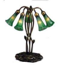 Meyda Green 15386 - 17" High Green Pond Lily 5 LT Accent Lamp