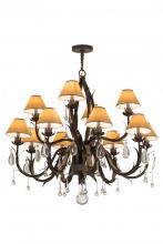 Meyda Green 161602 - 42" Wide Slenderleaf 12 Light Chandelier