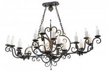 Meyda Green 174336 - 60" Long Kean 20 Light Oblong Chandelier