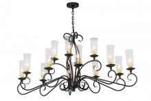 Meyda Green 177354 - 60"L Wallis 14 LT Oblong Chandelier