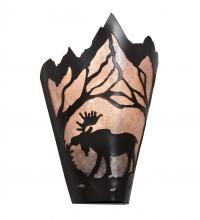 Meyda Green 217008 - 8" Wide Moose at Dawn Left Wall Sconce