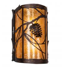 Meyda Green 220298 - 10" Wide Whispering Pines Left Wall Sconce