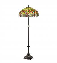 Meyda Green 228851 - 62" High Tiffany Hanginghead Dragonfly Floor Lamp