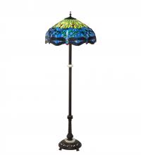 Meyda Green 229124 - 62" High Tiffany Hanginghead Dragonfly Floor Lamp