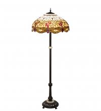 Meyda Green 229132 - 62" High Tiffany Hanginghead Dragonfly Floor Lamp