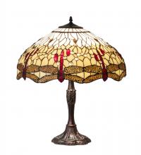 Meyda Green 232803 - 26" High Tiffany Hanginghead Dragonfly Table Lamp