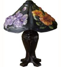 Meyda Green 24034 - 19"H Puffy Iris Blossom Table Lamp