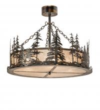 Meyda Green 241418 - 36" Wide Tall Pines Inverted Pendant