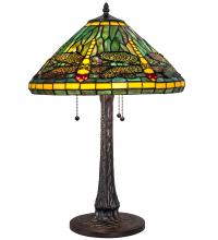 Meyda Green 241975 - 22" High Tiffany Dragonfly Table Lamp