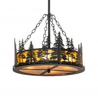 Meyda Green 244109 - 23" Wide Tall Pines Inverted Pendant