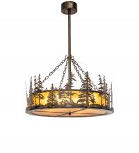 Meyda Green 244123 - 36" Wide Tall Pines Inverted Pendant