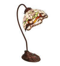 Meyda Green 247780 - 18" High Roseborder Desk Lamp